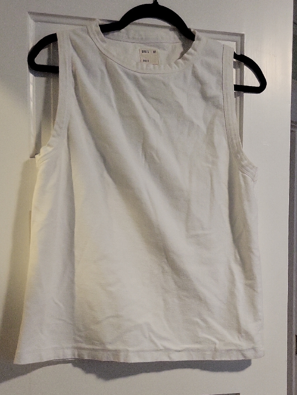 Girls Of Dust G.O.D. White Sleeveless Tank Top - L